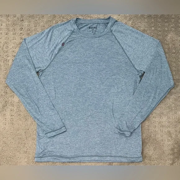 Rhône - Reign long sleeve - soft sweat-wicking - heather blue - Picture 1 of 5